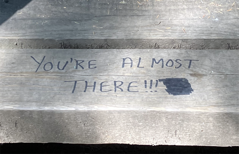 Message on Steps