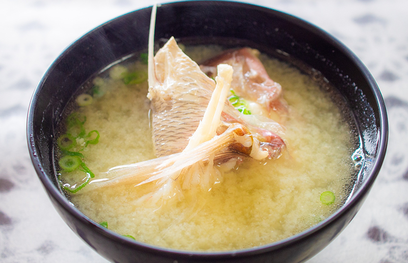 Gorgeous miso soup with sea bream